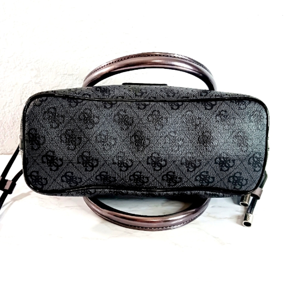 Guess Black and Silver Tote with Structured Design - Picture 5 of 13
